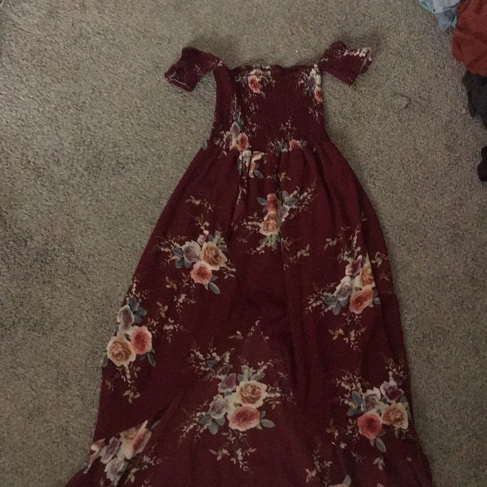 Burgundy long dress